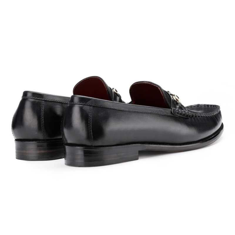 Carlos Horsebit Loafers In Black