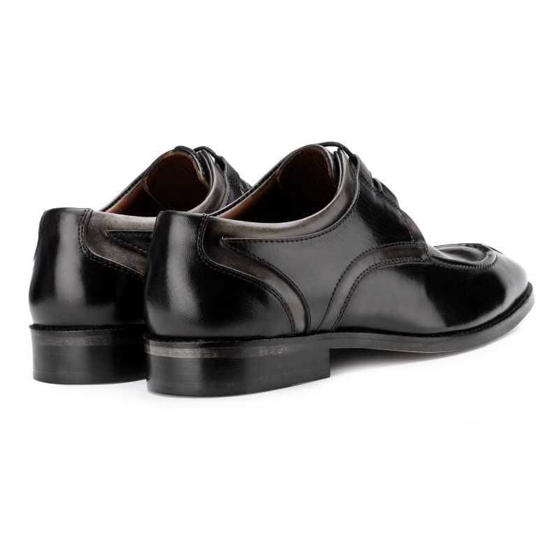 Valentin Derby Shoes in Black-Gray