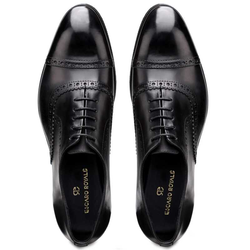 Vienna Classic Toecap Oxfords in Black