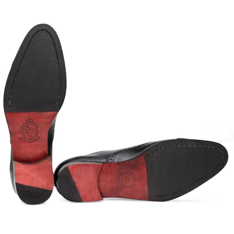 Vienna Classic Toecap Oxfords in Black