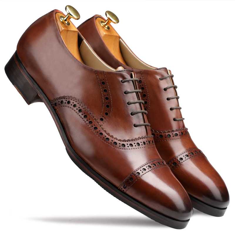 Vienna Classic Toecap Oxfords in Brown