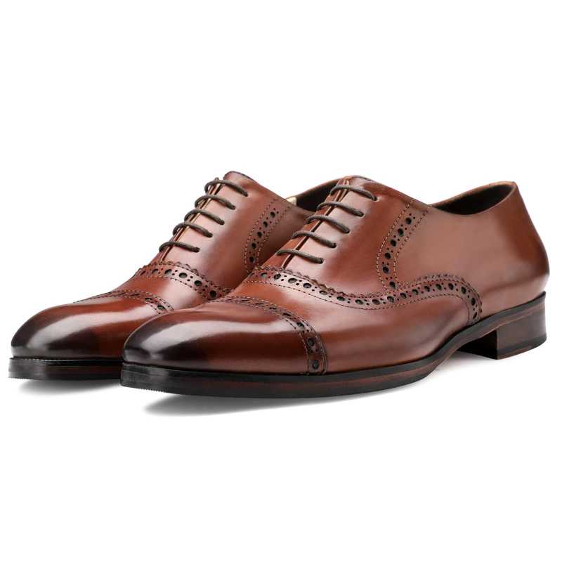 Vienna Classic Toecap Oxfords in Brown