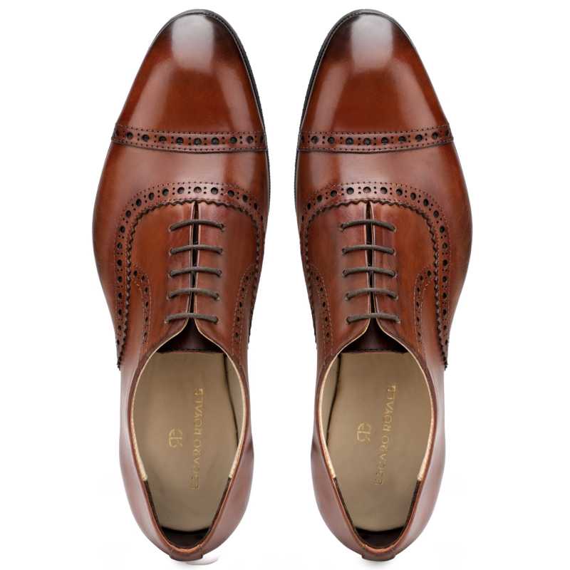 Vienna Classic Toecap Oxfords in Brown