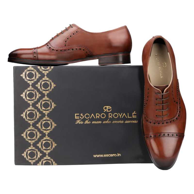 Vienna Classic Toecap Oxfords in Brown