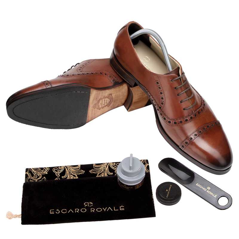 Vienna Classic Toecap Oxfords in Brown