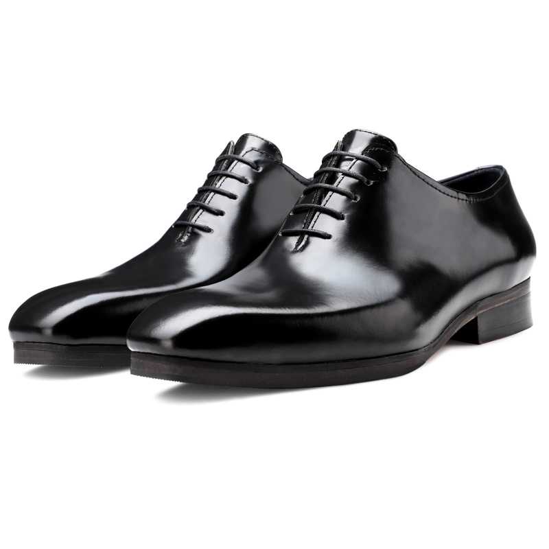 Milan Smooth Wholecut Oxfords In Black