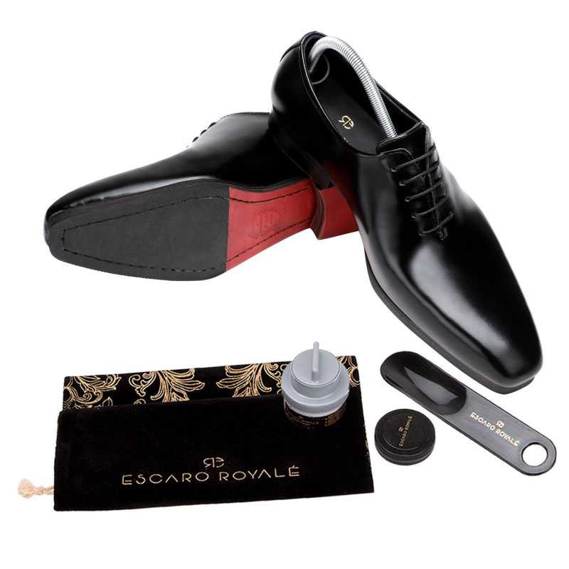 Milan Smooth Wholecut Oxfords In Black