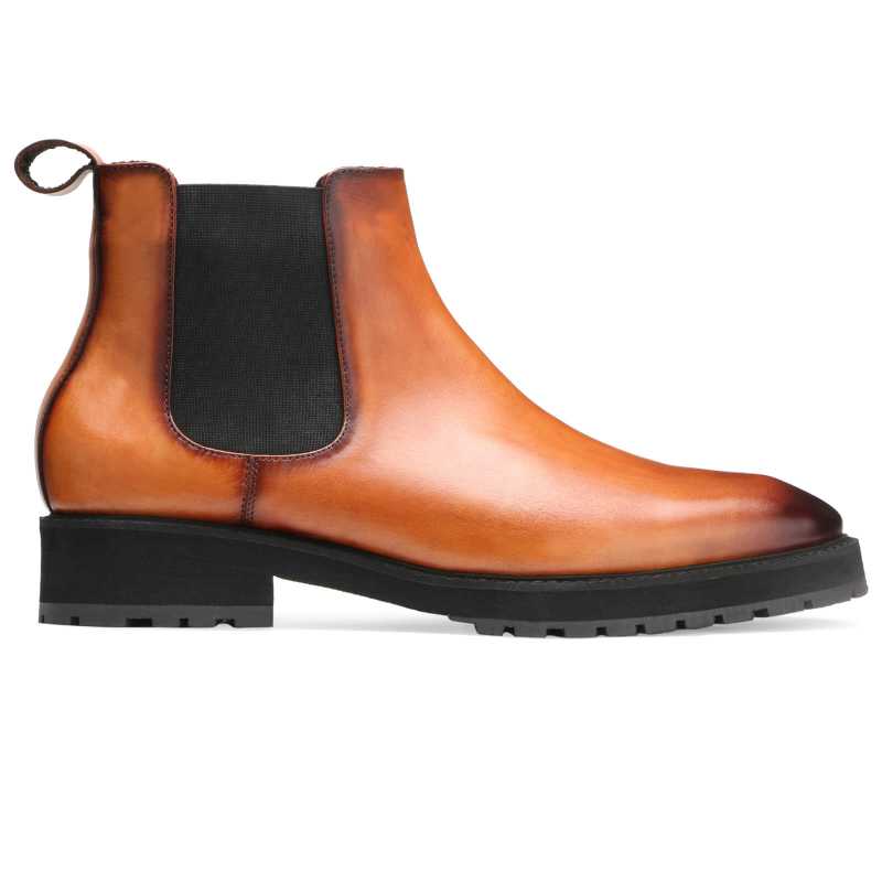 The Okley Tan Luxury Chelsea Boots - men's shoes, view 2