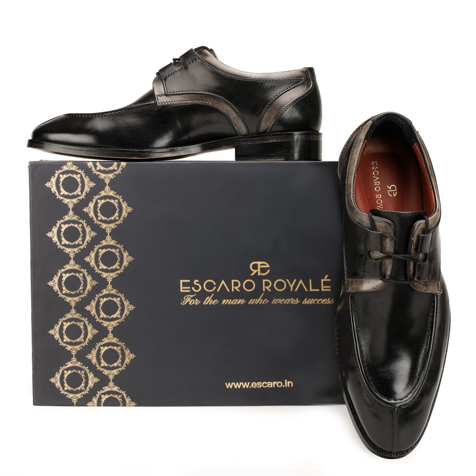 The Valentino Derby in Black Gray
