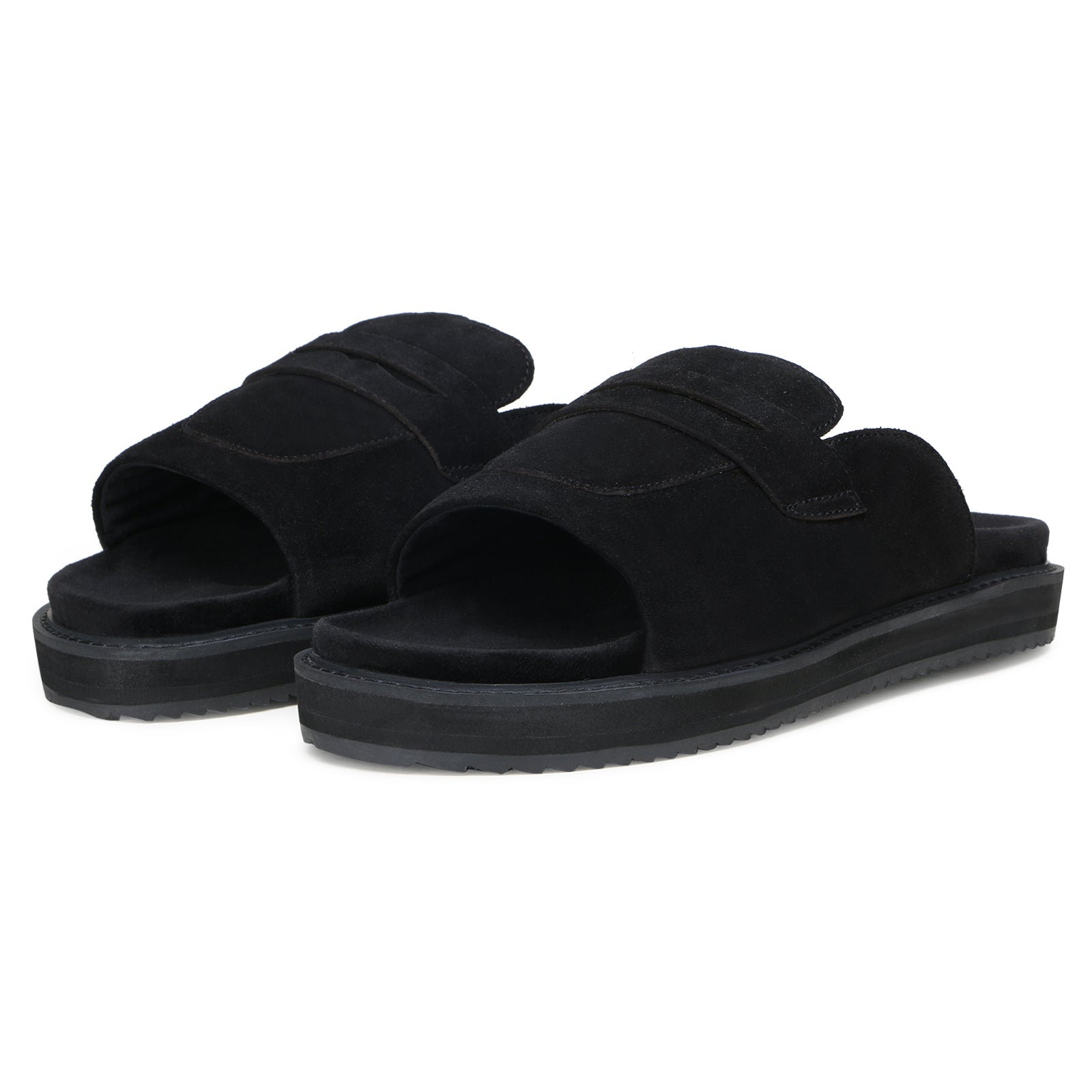 Milano Penny Sliders in Black