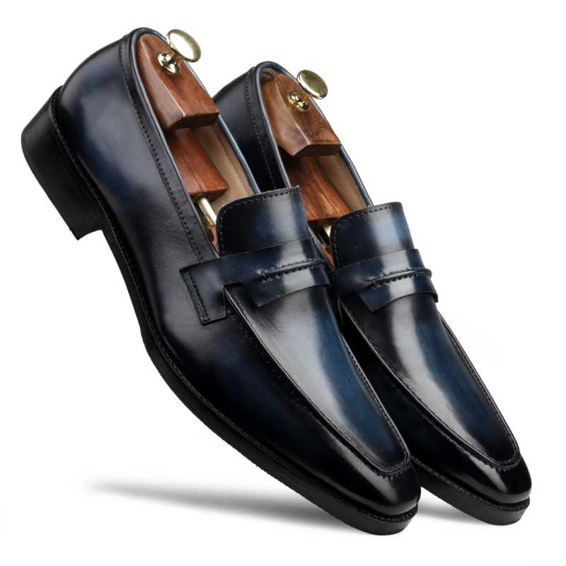Iverson Blue Penny Loafers