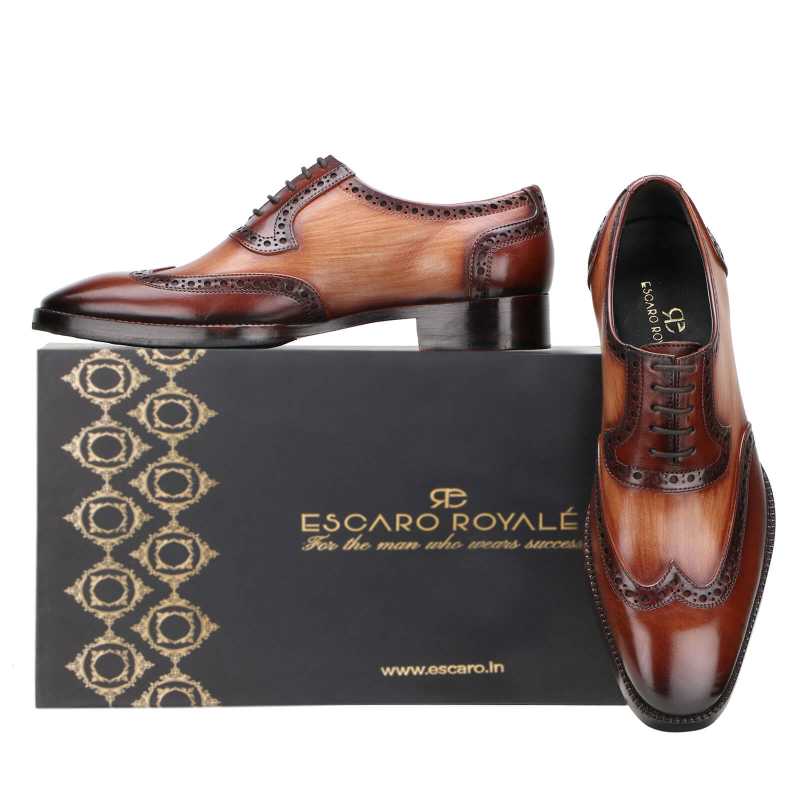Lance Wingtip Brogues in Brown