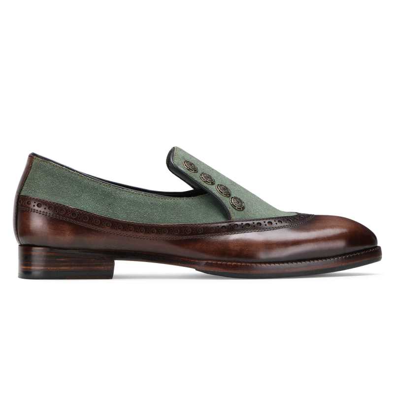 Nimbus Loafers in Brown-Green