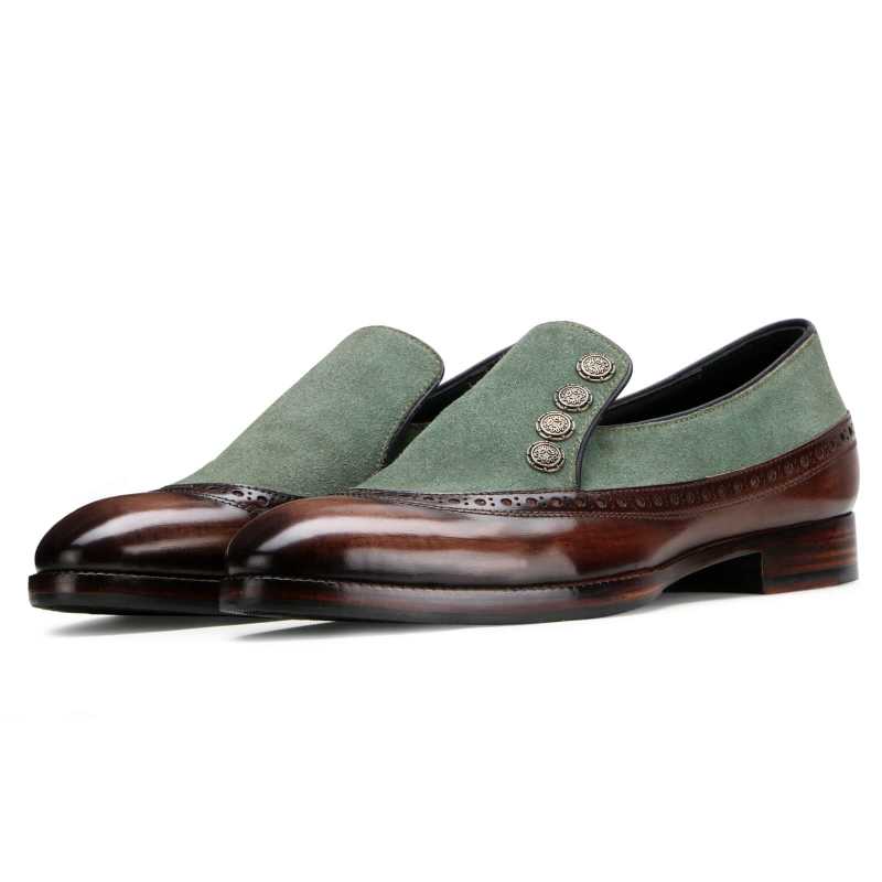Nimbus Loafers in Brown-Green