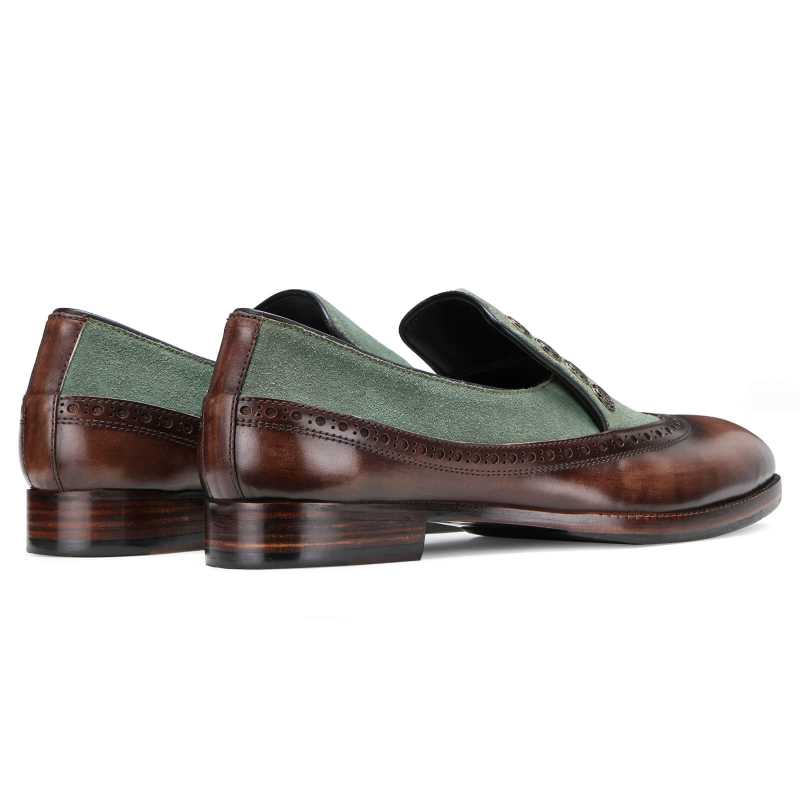 Nimbus Loafers in Brown-Green