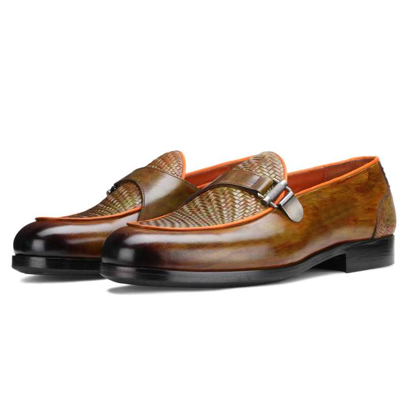 Raven Buckled Loafers in Tan