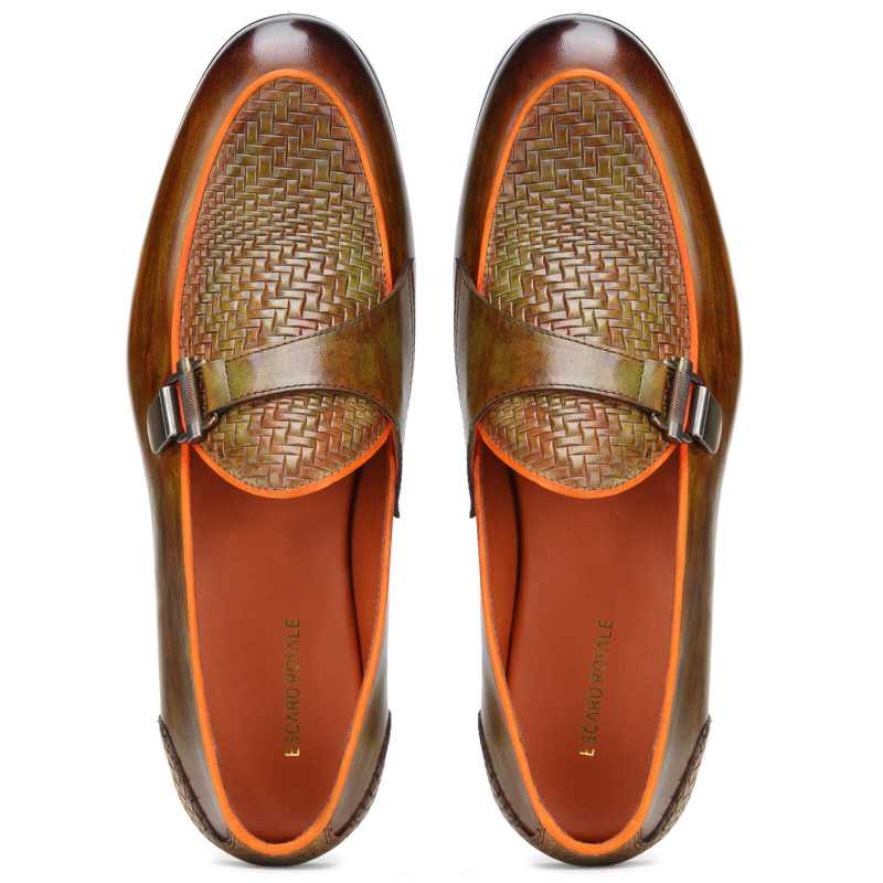 Raven Buckled Loafers in Tan