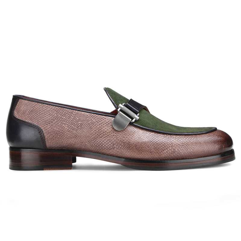 Zabor Buckled Loafers in Olive