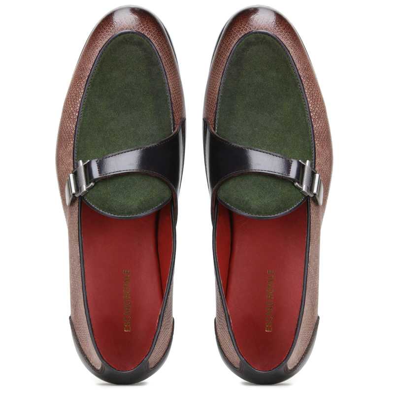 Zabor Buckled Loafers in Olive