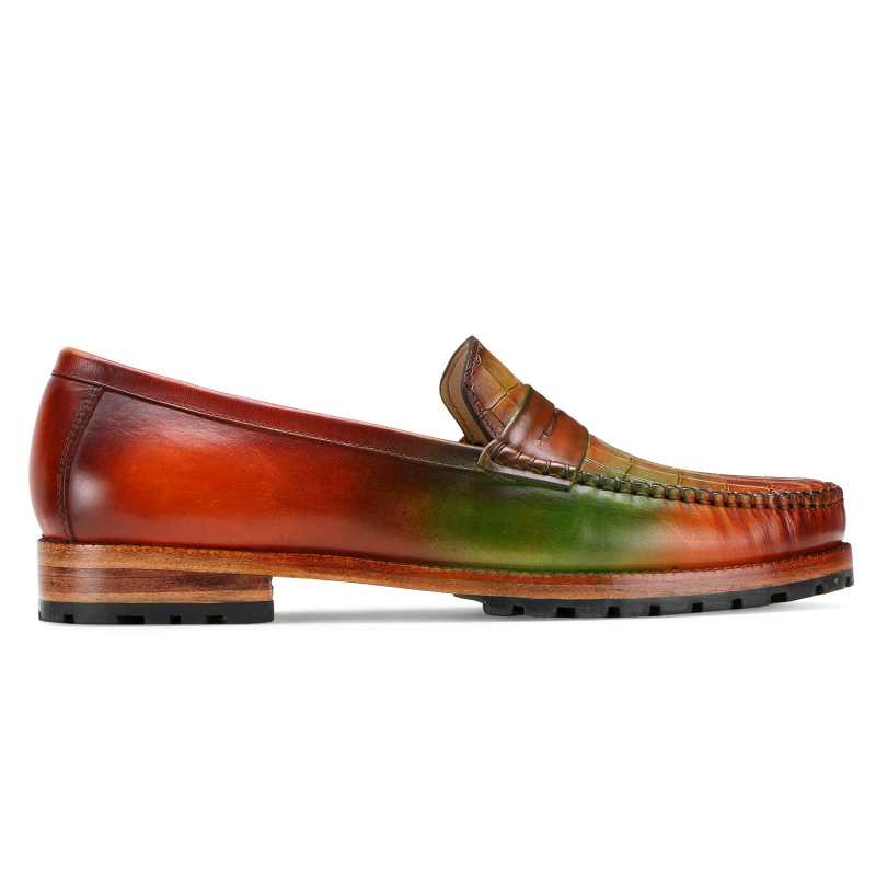 Zephyr Penny Loafers in Ombre Multicolor