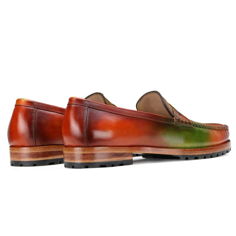 Zephyr Penny Loafers in Ombre Multicolor
