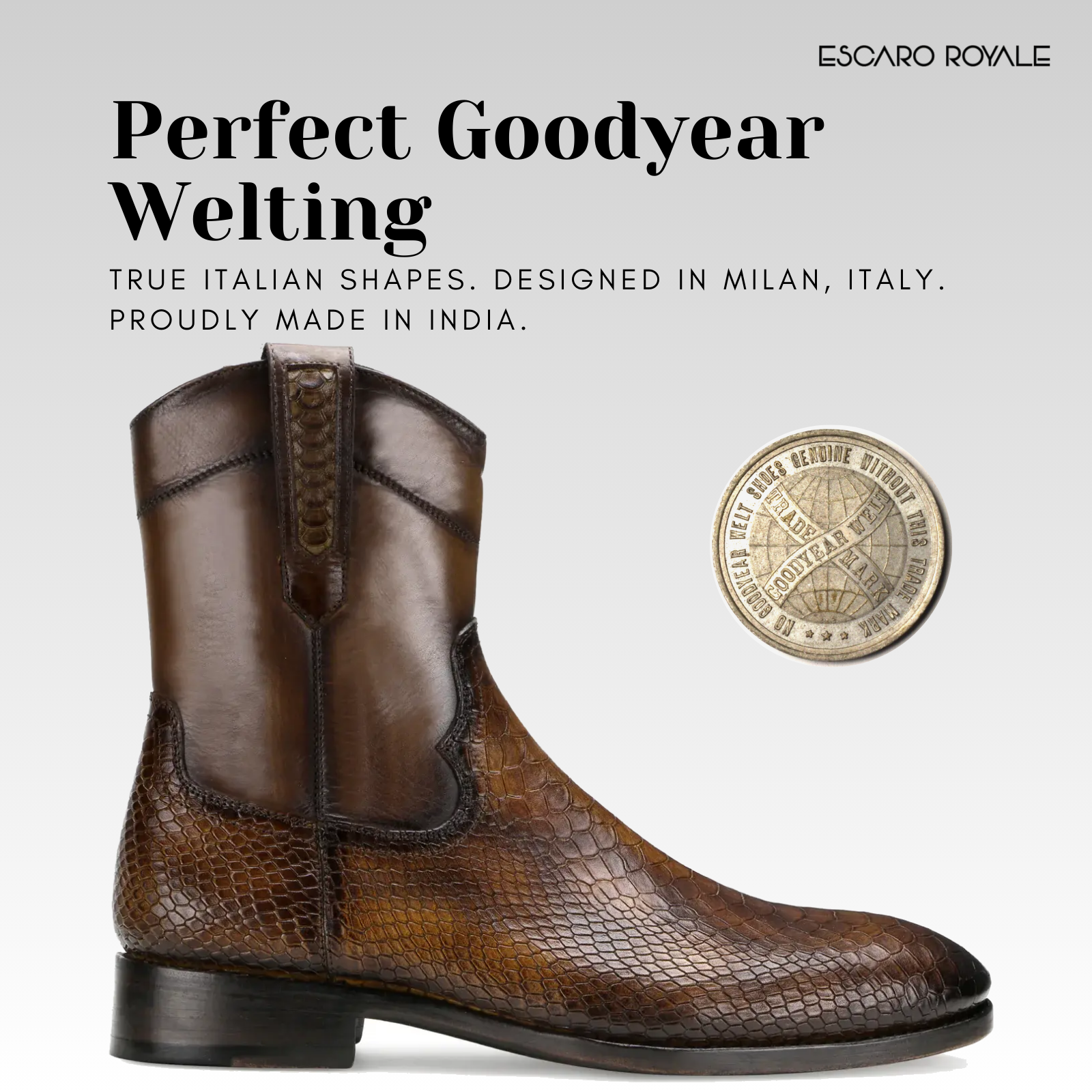 Escaro Royale Goodyear Welted Walter Cowboy Boots