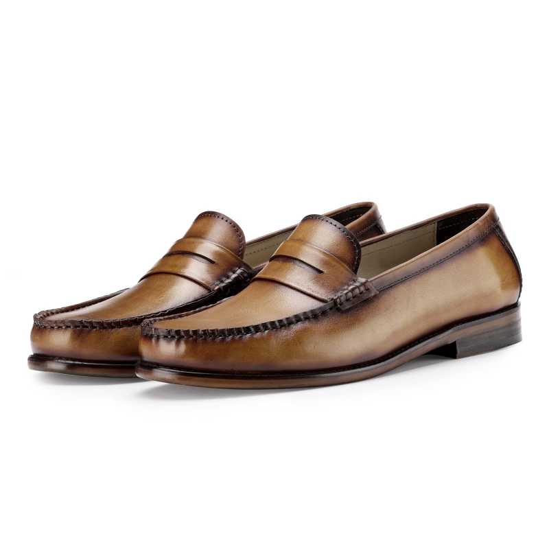 Elinor Classic Penny Loafers in Tan