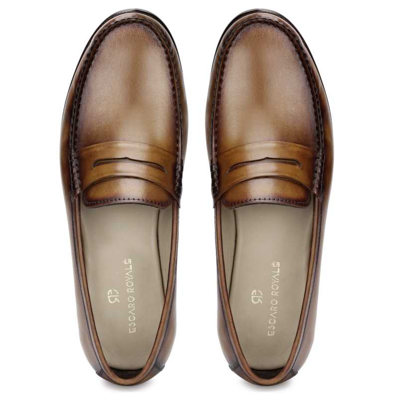 Elinor Classic Penny Loafers in Tan