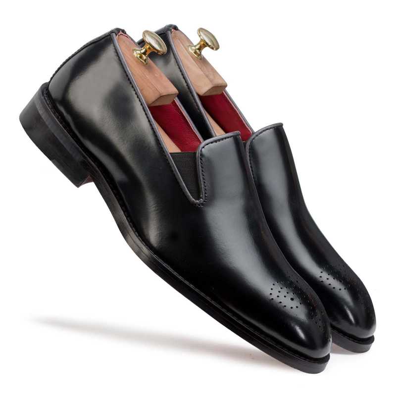 Black Medallion Loafers