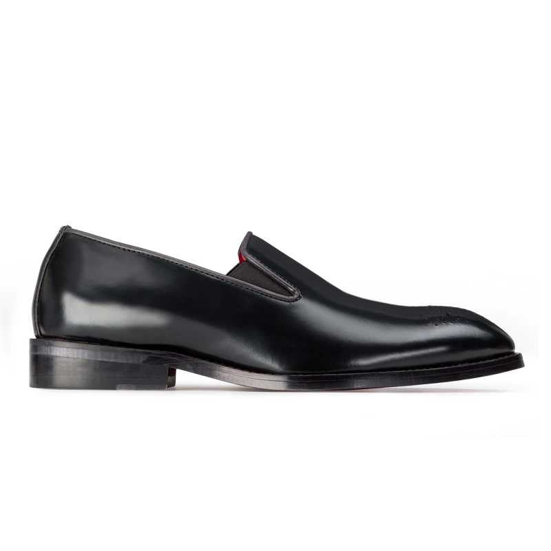 Black Medallion Slipons