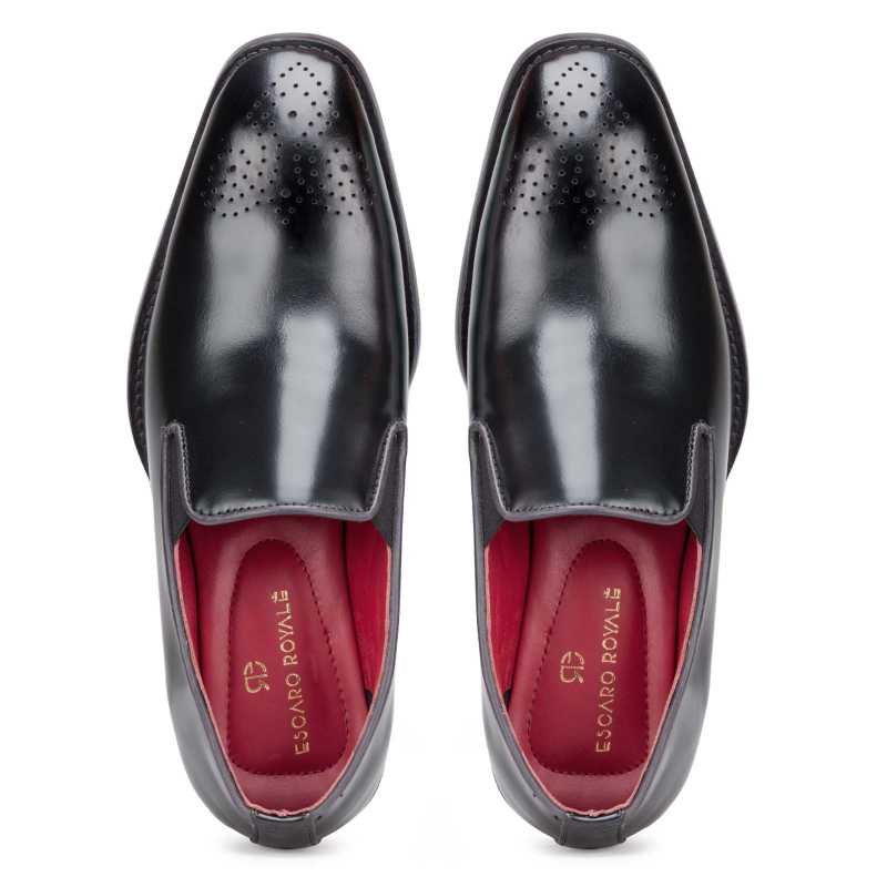 Black Medallion Loafers