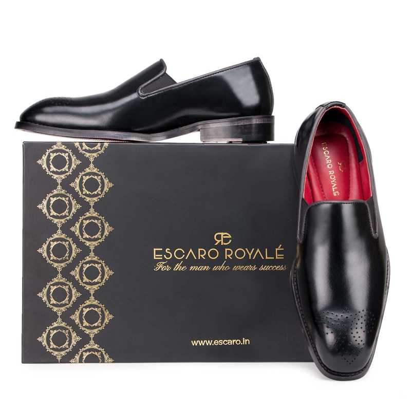 Black Medallion Loafers