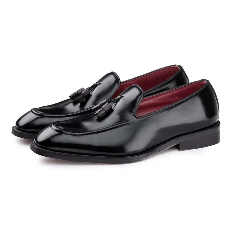 Black Tassel Loafers