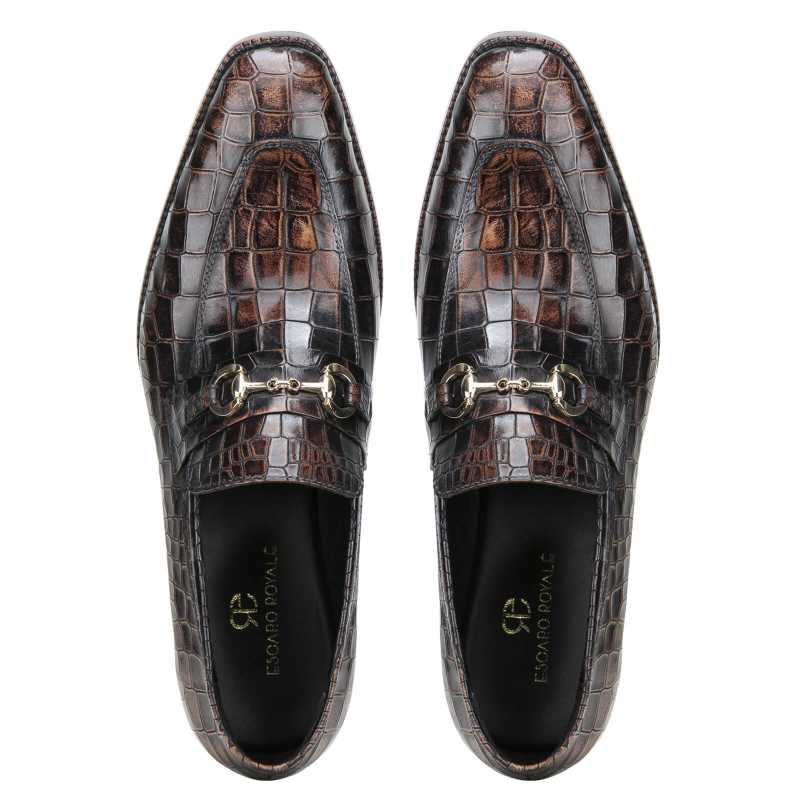 Garett Horsebit Loafers in Brown