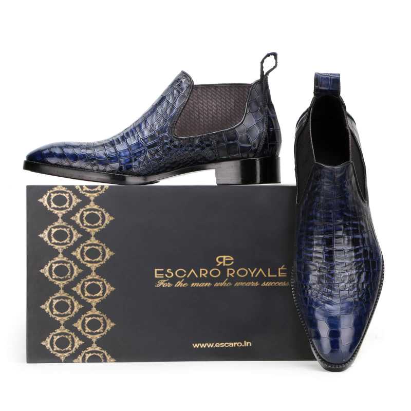 Richard Short Chelsea Boots in Blue