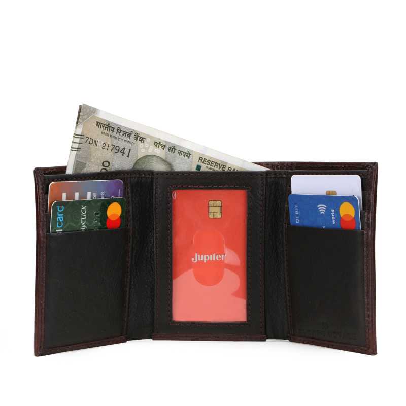 The Seattle Hand-Tooled Leather Tri-Fold Wallet