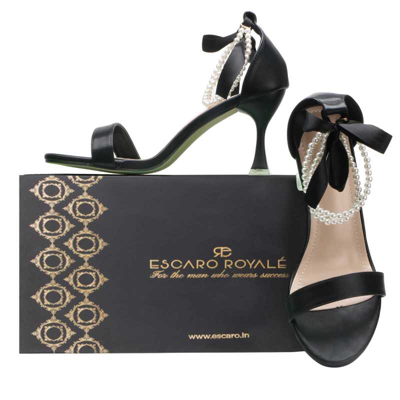 Elisa Pyramid Heel Pearl Ankle-Strap 1022