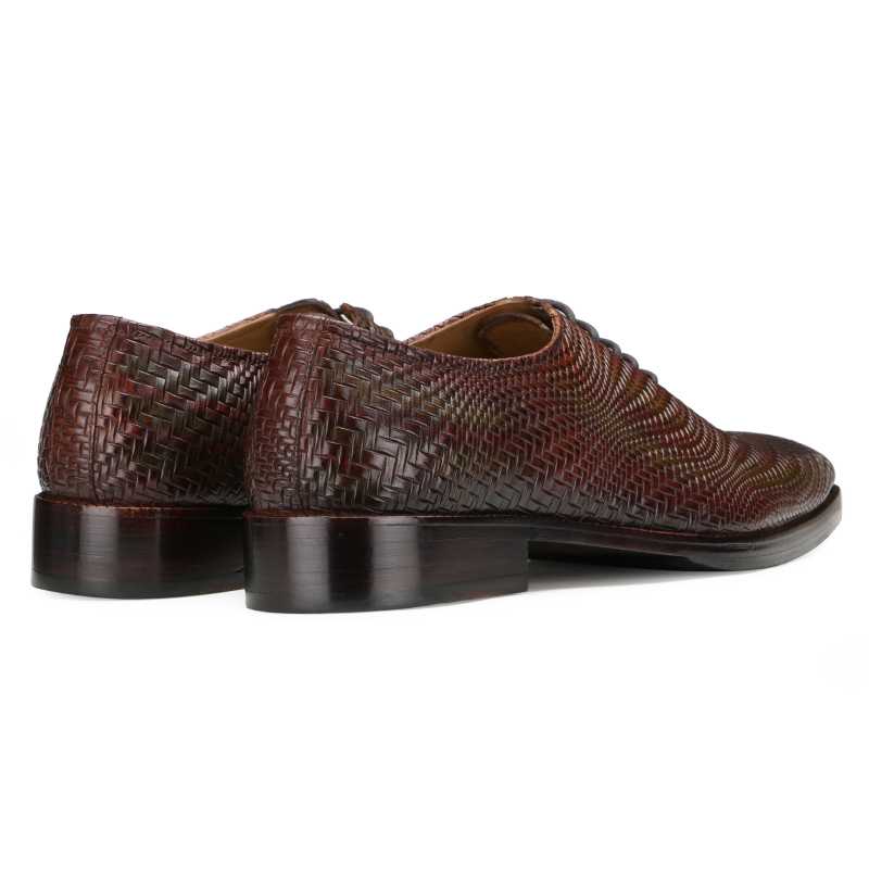 Boone Weaved Wholecut Oxfords in Brown