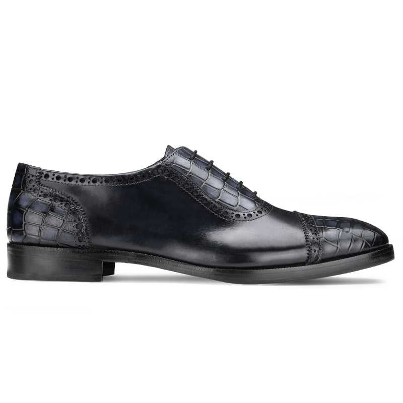 The Colombus Toecap Oxford In Blue