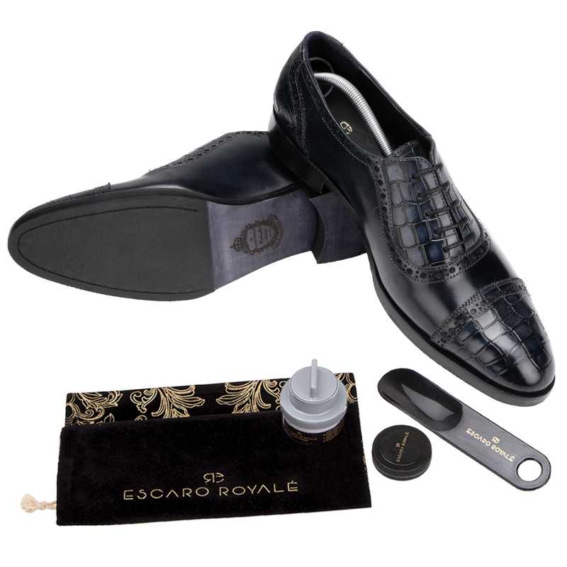 The Colombus Toecap Oxford In Blue