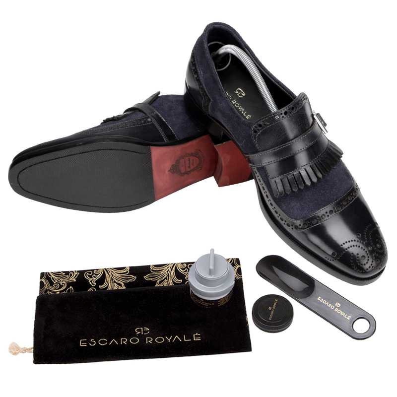 Marco Kiltie Buckled Loafers In Blue