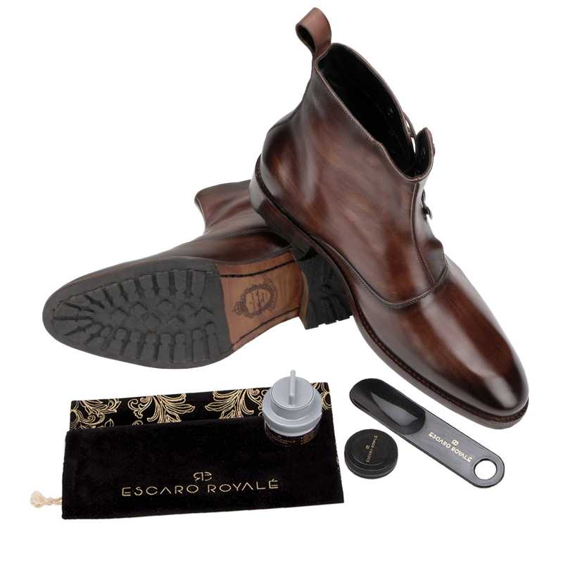 Francisco Laceup Boots in Brown