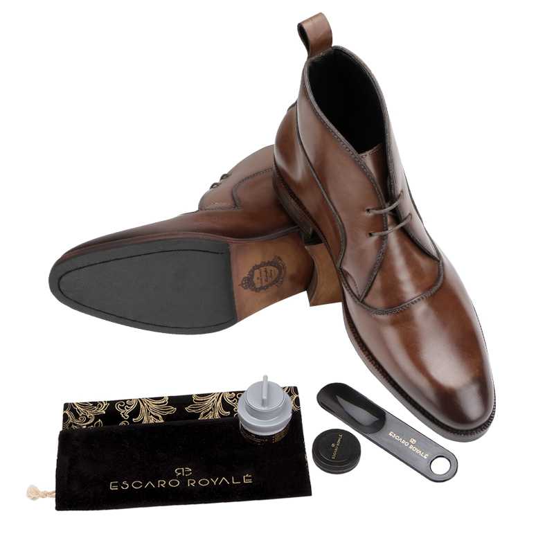 The Hudson Designer Chukka Boot In Brown