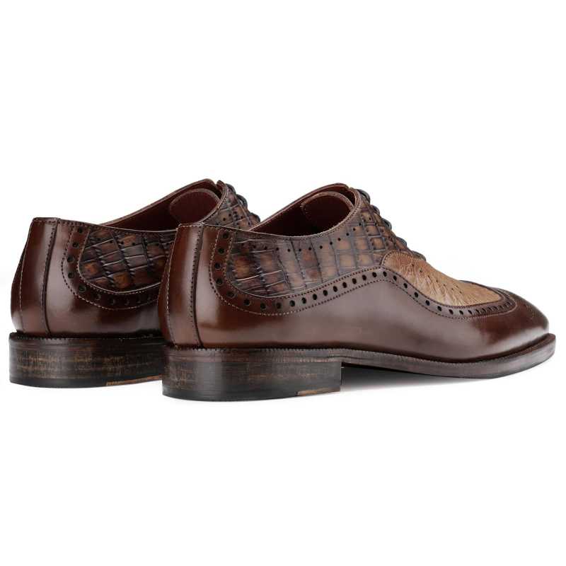 Cabot Three-Textured Oxfords in Brown