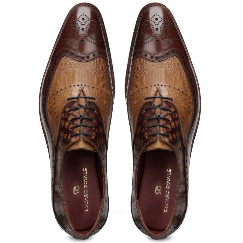 Cabot Three-Textured Oxfords in Brown