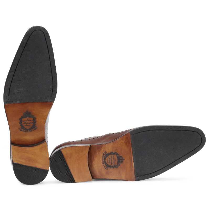 Cabot Three-Textured Oxfords in Brown