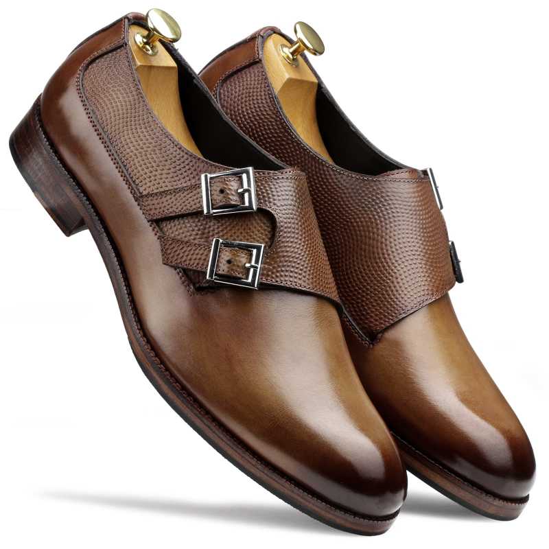 Samuel Designer Double Monks in Tan