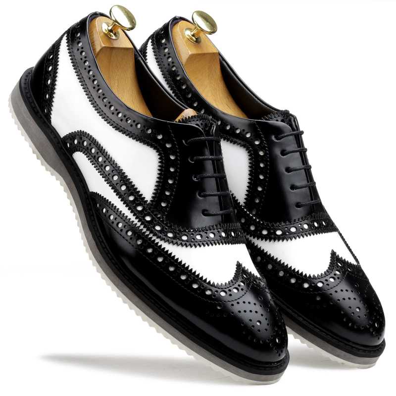 Golf Designer Brogue In Black White