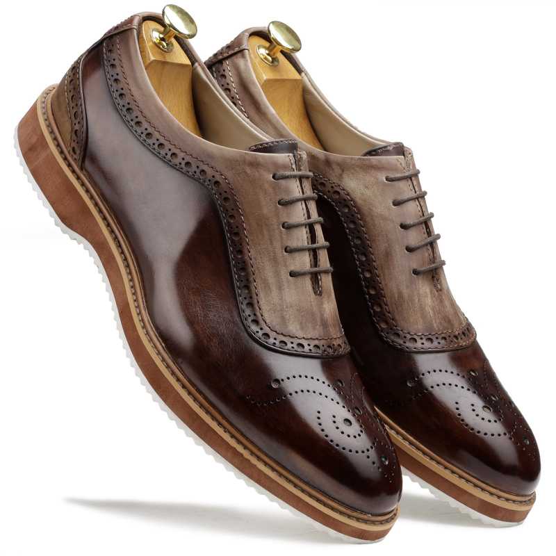 The Cortes Designer Oxford in Brown - men's shoes, view 1