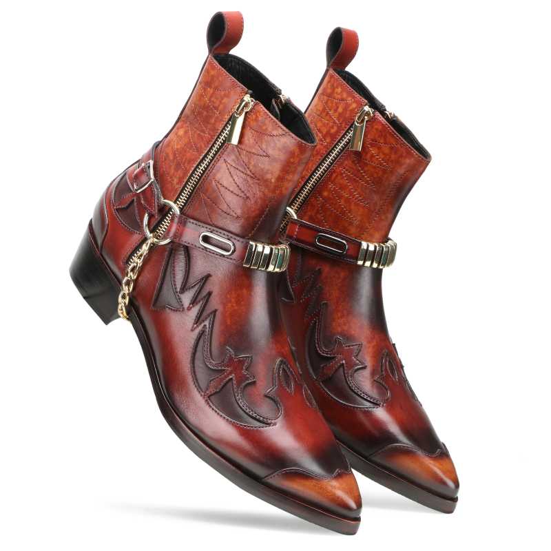 Santiago Cowboy Boots in Brown
